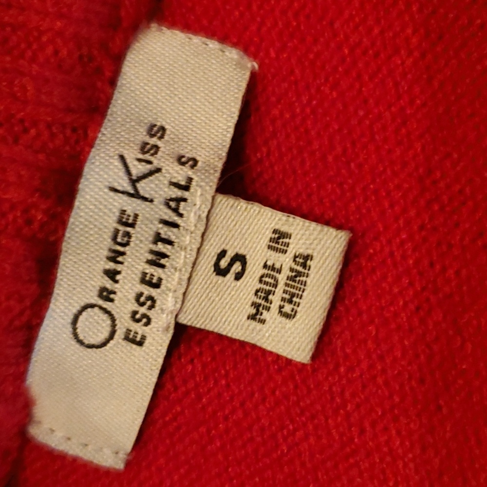 COPY - CHUNKY  OVERSIZED CROPPED SWEATER #87 RED SMALL - Picture 3 of 15